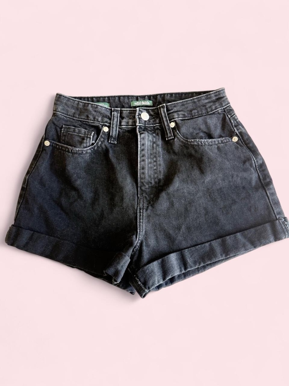 Wild Fable black denim shorts size 2/36R #wildfable #denim